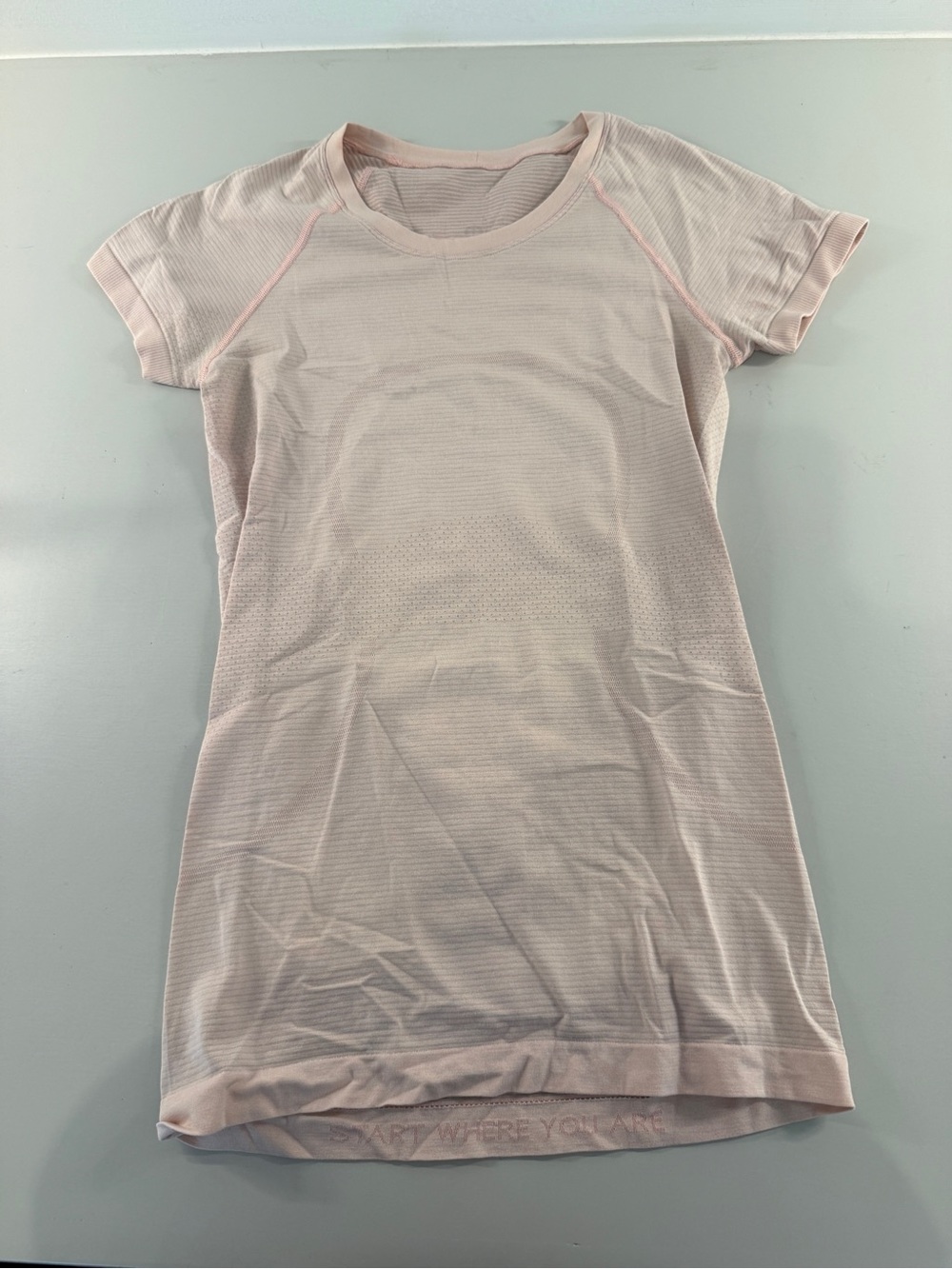 lululemon athletica Soft Pink Short Sleeve Athletic Tee swiftly tech